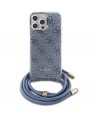 Guess Crossbody Cord 4G Print Case for iPhone 16 Pro Max - Blue