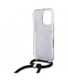 Guess Crossbody Cord 4G Print Case for iPhone 16 Pro Max - Black