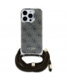 Guess Crossbody Cord 4G Print Case for iPhone 16 Pro Max - Brown