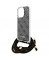 Guess Crossbody Cord 4G Print Case for iPhone 16 Pro Max - Brown