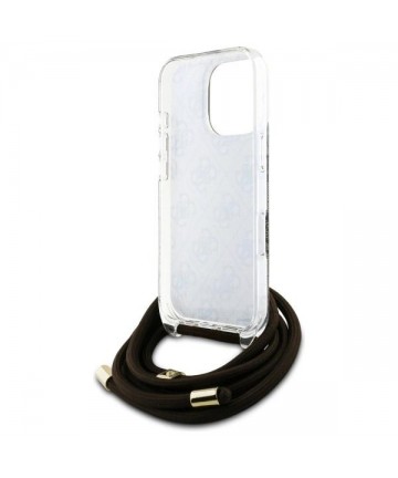 Guess Crossbody Cord 4G Print Case for iPhone 16 Pro Max - Brown