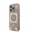 Guess IML Peony On 4G Background MagSafe Case for iPhone 16 Pro - Pink