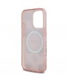 Guess IML Peony On 4G Background MagSafe Case for iPhone 16 Pro - Pink