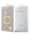 Guess IML Peony On 4G Background MagSafe Case for iPhone 16 Pro - Pink