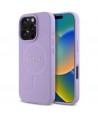 Guess Saffiano MagSafe case for iPhone 16 Pro - purple