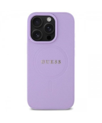 Guess Saffiano MagSafe case for iPhone 16 Pro - purple