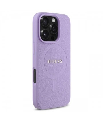 Guess Saffiano MagSafe case for iPhone 16 Pro - purple