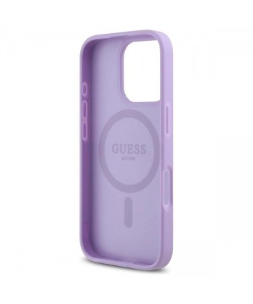 Guess Saffiano MagSafe case for iPhone 16 Pro - purple