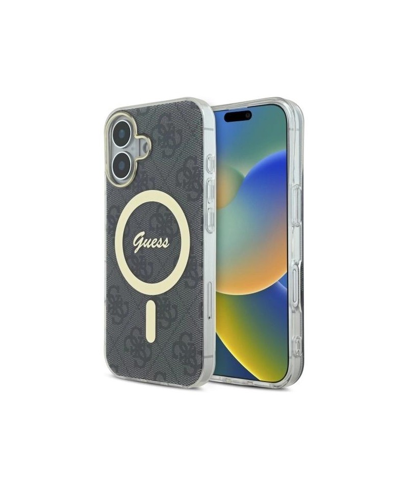 Guess IML 4G MagSafe Case for iPhone 16 Plus - Black