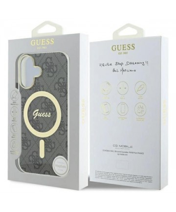 Guess IML 4G MagSafe Case for iPhone 16 Plus - Black