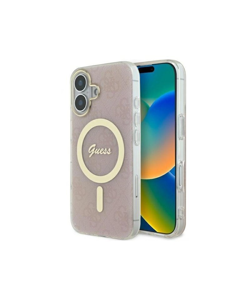 Guess IML 4G MagSafe iPhone 16 Plus Case - Pink