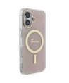 Guess IML 4G MagSafe iPhone 16 Plus Case - Pink