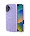 Guess Saffiano Peony Classic Logo MagSafena iPhone 16 Plus Case - Purple