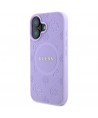 Guess Saffiano Peony Classic Logo MagSafena iPhone 16 Plus Case - Purple