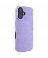 Guess Saffiano Peony Classic Logo MagSafena iPhone 16 Plus Case - Purple