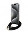 Guess Crossbody Cord Script MagSafe iPhone 16 Case - Black