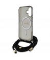 Guess Crossbody Cord Script MagSafe iPhone 16 Case - Black