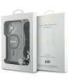 Guess Crossbody Cord Script MagSafe iPhone 16 Case - Black