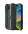 Guess 4G Printed Stripes MagSafe case for iPhone 16 - black