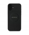 Guess Saffiano Classic Logo MagSafe case for iPhone 16 - black
