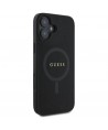 Guess Saffiano Classic Logo MagSafe case for iPhone 16 - black