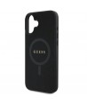 Guess Saffiano Classic Logo MagSafe case for iPhone 16 - black