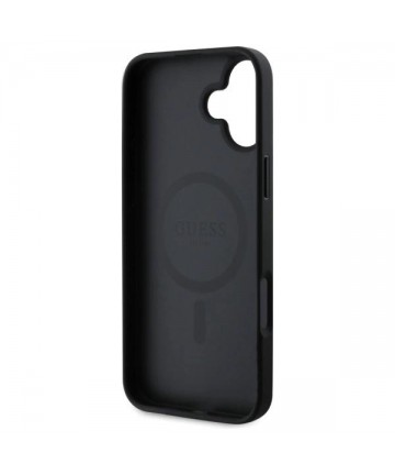 Guess Saffiano Classic Logo MagSafe case for iPhone 16 - black