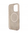 Guess IML Peony On 4G Background MagSafe Case for iPhone 16 Pro Max - Brown