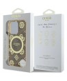 Guess IML Peony On 4G Background MagSafe Case for iPhone 16 Pro Max - Brown