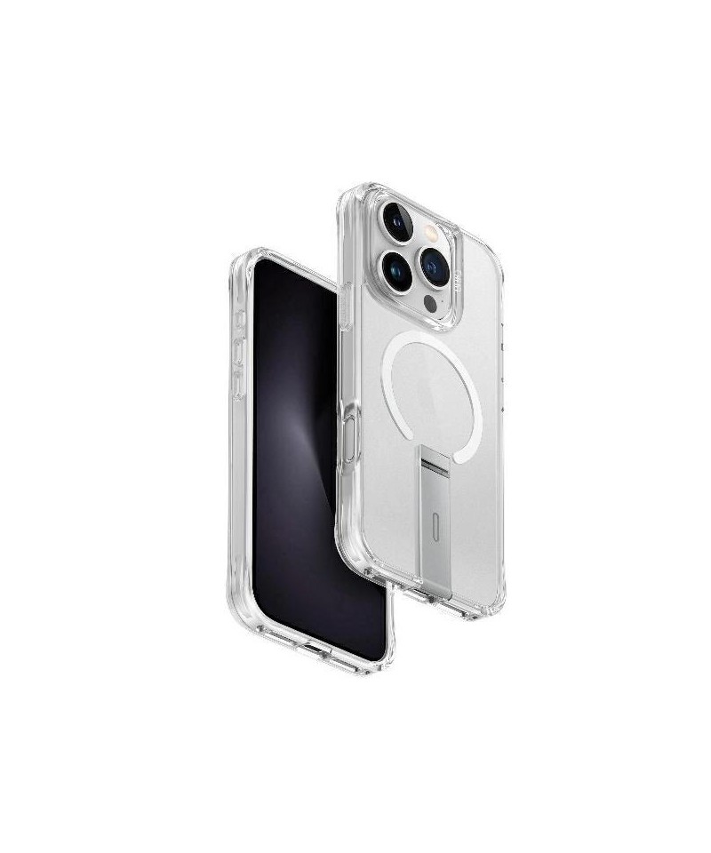 Uniq Eleva with Vertica Stand Case for iPhone 16 Pro - Transparent