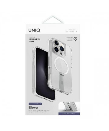 Uniq Eleva with Vertica Stand Case for iPhone 16 Pro - Transparent