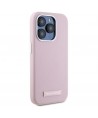 Karl Lagerfeld FW Metal Plate MagSafe iPhone 15 Pro Case - Pink