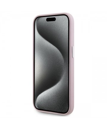 Karl Lagerfeld FW Metal Plate MagSafe iPhone 15 Pro Case - Pink