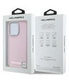 Karl Lagerfeld FW Metal Plate MagSafe iPhone 15 Pro Case - Pink