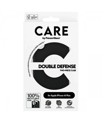 CARE by PanzerGlass Feature Double Defense Case for iPhone 16 Plus - Black