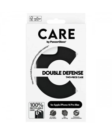 CARE by PanzerGlass Feature Double Defense Case for iPhone 16 Pro - Black