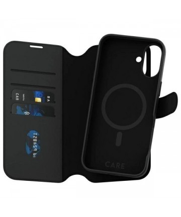 CARE by PanzerGlass Feature Tango 2in1 Wallet MagSafe Case for iPhone 16 Plus - Black