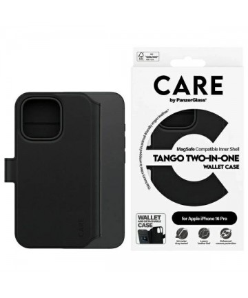 CARE by PanzerGlass Feature Tango 2in1 Wallet MagSafe Case for iPhone 16 Pro - Black