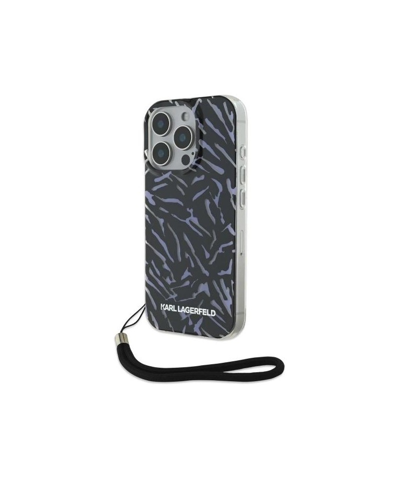Karl Lagerfeld Zebra With Cord iPhone 16 Pro Case - Purple