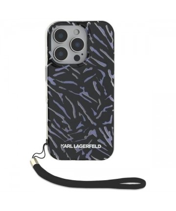 Karl Lagerfeld Zebra With Cord iPhone 16 Pro Case - Purple