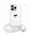 Karl Lagerfeld IML Choupette Head & Cord Magsafe iPhone 16 Pro Case - Clear