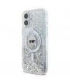 Karl Lagerfeld Liquid Glitter Karl Head Magsafe Case for iPhone 16 Plus - Clear