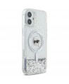Karl Lagerfeld Liquid Glitter Karl Head Magsafe Case for iPhone 16 Plus - Clear