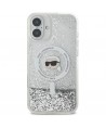 Karl Lagerfeld Liquid Glitter Karl Head Magsafe iPhone 16 Case - Clear