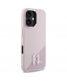 Karl Lagerfeld Silicone Shadow Metal Initial MagSafe iPhone 16 Case - Pink