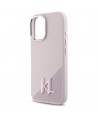Karl Lagerfeld Silicone Shadow Metal Initial MagSafe iPhone 16 Case - Pink