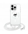 Karl Lagerfeld IML Choupette Head & Cord Magsafe Case for iPhone 16 Pro Max - Clear