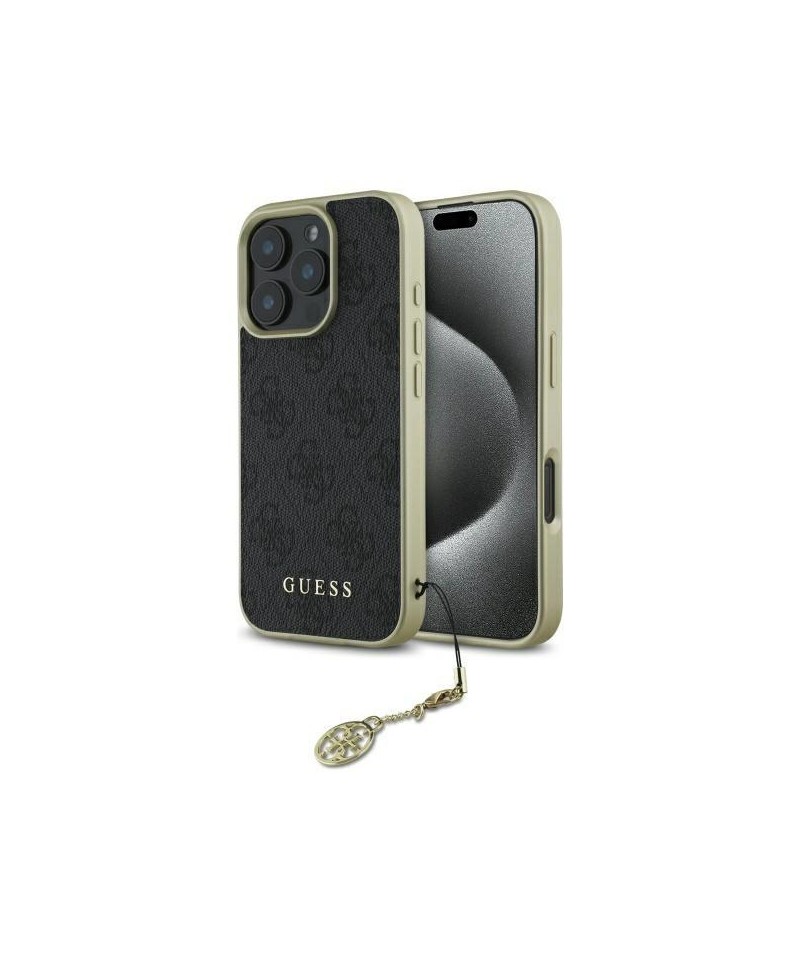 Guess 4G Charms Collection case for iPhone 16 Pro - black