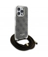 Guess Crossbody Cord 4G Print Case for iPhone 16 Pro - Brown