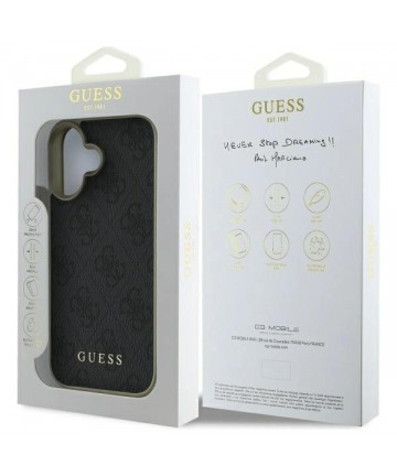 Guess 4G Charms Collection case for iPhone 16 Plus - black